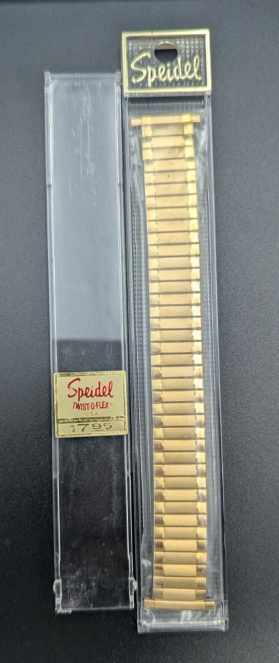 Speidel Gold Twist O Flex Stainless Steel Mens Watch Band